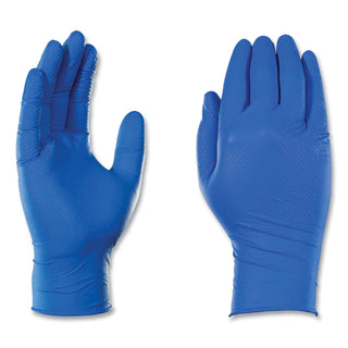 GloveWorks® by AMMEX® Heavy-Duty Industrial Nitrile Gloves, Powder-Free, Large, 6 mil Thick, 9.5" Long, Royal Blue, 100/Box, 10 Boxes/Carton (AXCGWRBN46100)