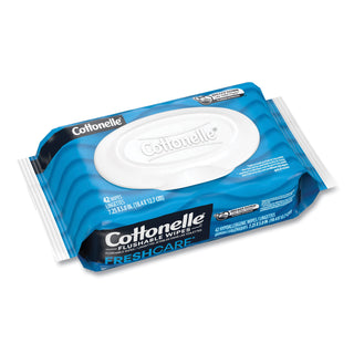 Cottonelle® Fresh Care Flushable Cleansing Cloths, 1-Ply, 3.75 x 5.5, White, 42/Pack, 12 Packs/Carton (KCC44932CT)