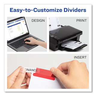 Avery® Insertable Big Tab Dividers, 5-Tab, 11 1/8 x 9 1/4 (AVE11220)