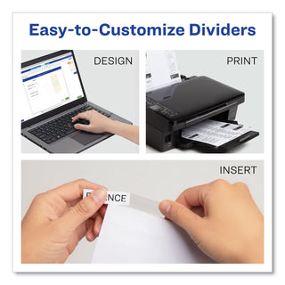 Avery® Insertable Big Tab Dividers, 5-Tab, 11 1/8 x 9 1/4 (AVE11221)