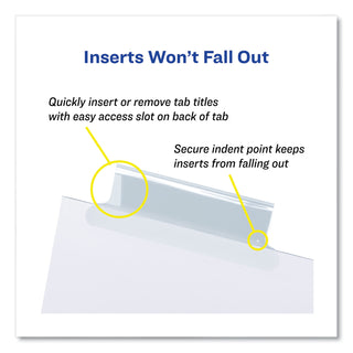 Avery® Insertable Big Tab Dividers, 5-Tab, 11 1/8 x 9 1/4 (AVE11221)