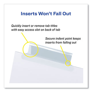 Avery® Insertable Big Tab Dividers, 8-Tab, 11 1/8 x 9 1/4 (AVE11223)