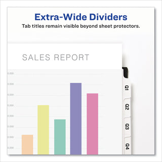 Avery® Print and Apply Index Maker Clear Label Dividers, 8 White Tabs, Letter (AVE11439)
