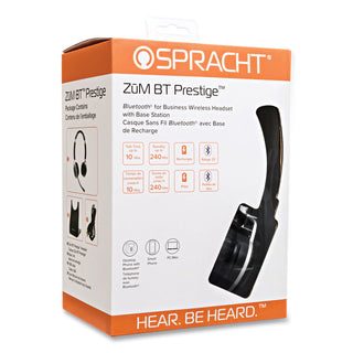 Spracht ZuM BT Prestige Headset, Binaural, Over-the-Head, Black (SPTZUMBTP400)