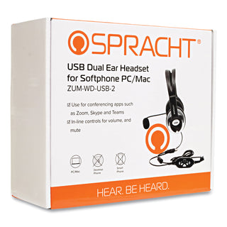 Spracht ZuM USB Headset, Binaural, Over The Head (SPTZUMWDUSB2)