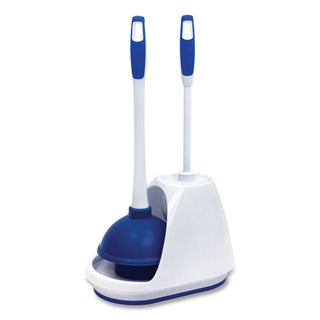 Mr. Clean® Turbo Plunger & Bowl Brush Set, 12 1/2" Handle w/ 6" Dia Bowl, White (BUT440436)