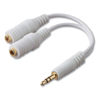 Belkin® Speaker and Headphone Splitter, White (BLKF8V234)