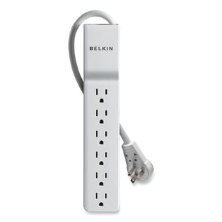 Belkin® Home/Office Surge Protector w/Rotating Plug, 6 Outlets, 8 ft Cord, 720J, White (BLKBE10600008R)