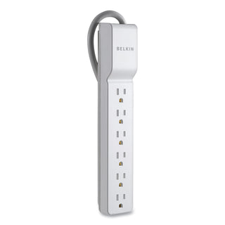 Belkin® Home/Office Surge Protector w/Rotating Plug, 6 Outlets, 8 ft Cord, 720J, White (BLKBE10600008R)