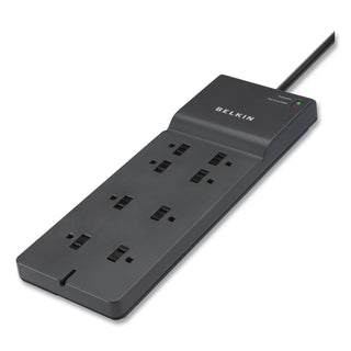 Belkin® Home/Office Surge Protector, 8 Outlets, 8 ft Cord, 2500 Joules, Black (BLKBE10800008CM)