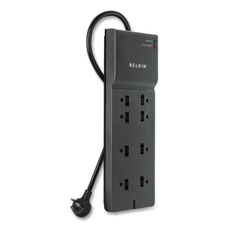 Belkin® Home/Office Surge Protector, 8 Outlets, 8 ft Cord, 2500 Joules, Black (BLKBE10800008CM)