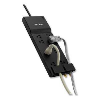 Belkin® Home/Office Surge Protector, 8 Outlets, 12 ft Cord, 3390 Joules, Dark Gray (BLKBE10823012)