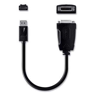 Belkin® DisplayPort to DVI Adapter, 5", Black (BLKF2CD005B)