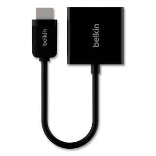 Belkin® HDMI to VGA + 3.5mm Audio Adapter, M/F, 1080p, 5", Black (BLKF2CD058)