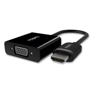 Belkin® HDMI to VGA + 3.5mm Audio Adapter, M/F, 1080p, 5", Black (BLKF2CD058)
