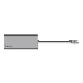 Belkin® USB-C Multimedia Hub, 6 Ports, Space Gray (BLKF4U092BTSGY)