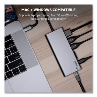 Belkin® USB-C Multimedia Hub, 6 Ports, Space Gray (BLKF4U092BTSGY)