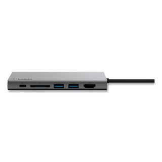 Belkin® USB-C Multimedia Hub, 6 Ports, Space Gray (BLKF4U092BTSGY)