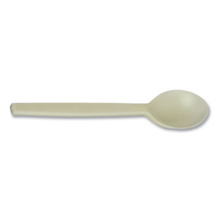 WNA Comet 7" Plant Starch Spoons, 50/Pack, Spoon, Breakroom, Beige (WNAEPS003)
