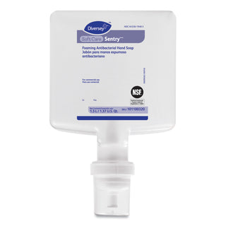 Diversey™ Soft Care Sentry Foaming Antibacterial Hand Soap, Fragrance-Free, 1.3 L Cartridge Refill, 6/Carton (DVO101100320)