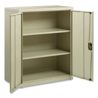 Alera® Economy Assembled Storage Cabinets, 3 Shelves, 36" x 18" x 42", Putty (ALEHCM4218PY)