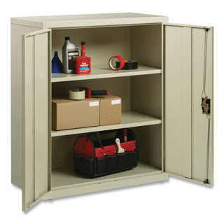 Alera® Economy Assembled Storage Cabinets, 3 Shelves, 36" x 18" x 42", Putty (ALEHCM4218PY)
