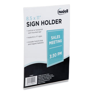 NuDell™ Clear Plastic Sign Holder, All-Purpose, 8 1/2 x 11 (NUD37085Z)