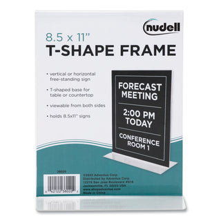 NuDell™ Clear Plastic Sign Holder, Stand-Up, 8 1/2 x 11 (NUD38020Z)