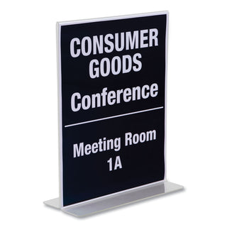 NuDell™ Clear Plastic Sign Holder, Stand-Up, 8 1/2 x 11 (NUD38020Z)