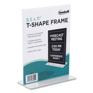 NuDell™ Clear Plastic Sign Holder, Stand-Up, 8 1/2 x 11 (NUD38020Z)