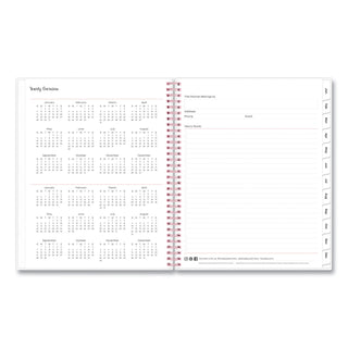 Blue Sky® Joselyn Weekly/Monthly Planner, Floral Artwork, 11 x 8.5, Pink/Peach/Black Cover, 12-Month (Jan to Dec): 2026 (BLS110394)