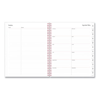 Blue Sky® Joselyn Weekly/Monthly Planner, Floral Artwork, 11 x 8.5, Pink/Peach/Black Cover, 12-Month (Jan to Dec): 2026 (BLS110394)