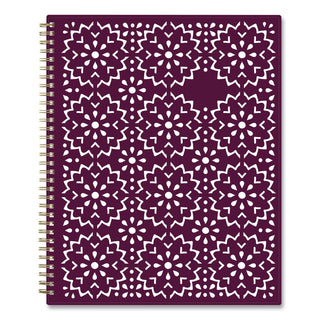 Blue Sky® Gili Weekly/Monthly Planner, Jewel Tone Artwork, 11 x 8.5, Plum Cover, 12-Month (Jan to Dec): 2026 (BLS117889)