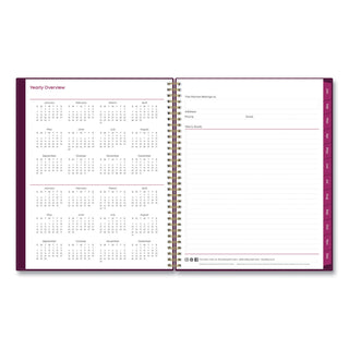 Blue Sky® Gili Weekly/Monthly Planner, Jewel Tone Artwork, 11 x 8.5, Plum Cover, 12-Month (Jan to Dec): 2026 (BLS117889)