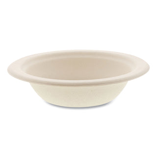 Boardwalk® Bagasse PFAS-Free Dinnerware, Round Bowl, 12 oz, Tan, 1,000/Carton (BWKBOWL12NPFA)