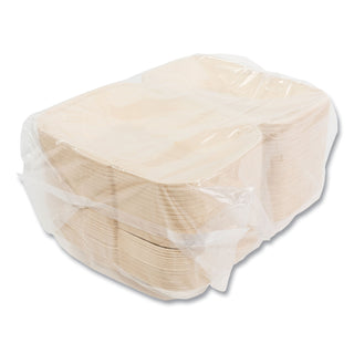 Boardwalk® Bagasse PFAS-Free Food Containers, Hoagie/Hinged Lid, 1-Compartment, 6 x 3 x 9, Tan, Bamboo/Sugarcane, 250/Carton (BWKHINGE96NPFA)
