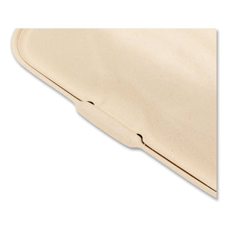 Boardwalk® Bagasse PFAS-Free Food Containers, Hoagie/Hinged Lid, 1-Compartment, 6 x 3 x 9, Tan, Bamboo/Sugarcane, 250/Carton (BWKHINGE96NPFA)