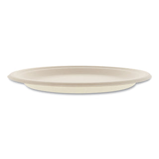 Boardwalk® Bagasse PFAS-Free Dinnerware, Plate, 10" dia, Tan, 500/Carton (BWKPLATE10NPFA)