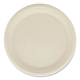 Boardwalk® Bagasse PFAS-Free Dinnerware, Plate, 10" dia, Tan, 500/Carton (BWKPLATE10NPFA)