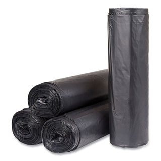 InteplastPitt High-Density Commercial Can Liners, 60 gal, 22 microns, 43" x 48", Black, 150/Carton (IBSS434822K)