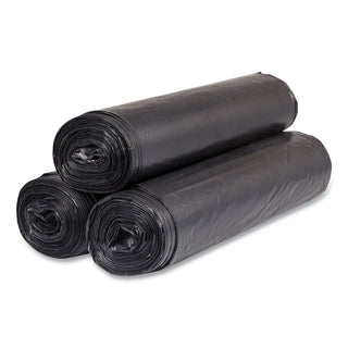 InteplastPitt High-Density Commercial Can Liners, 60 gal, 22 microns, 43" x 48", Black, 150/Carton (IBSS434822K)