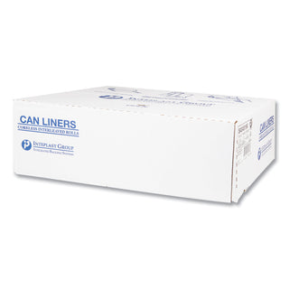 InteplastPitt High-Density Commercial Can Liners, 60 gal, 22 microns, 43" x 48", Black, 150/Carton (IBSS434822K)