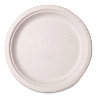 Vegware™ Nourish Molded Fiber Tableware, Compostable, Plate, Sugarcane, 10" dia, White, 500/Carton (VEGVWP005NFA)