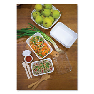 Eco-Products® WorldView Renewable and Compostable Sugarcane Containers, Rectangular, 16 oz, White, 400/Carton (ECOEPSCRC16)