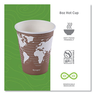 Eco-Products® World Art Renewable Compostable Hot Cups, 8 oz., 50/PK, 20 PK/CT (ECOEPBHC8WA)