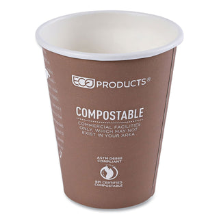 Eco-Products® World Art Renewable Compostable Hot Cups, 8 oz., 50/PK, 20 PK/CT (ECOEPBHC8WA)