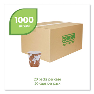 Eco-Products® World Art Renewable Compostable Hot Cups, 10 oz., 50/PK, 20 PK/CT (ECOEPBHC10WA)