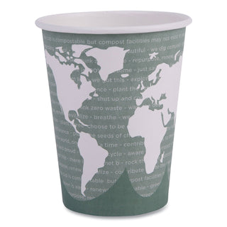 Eco-Products® World Art Renewable/Compostable Hot Cups, 12 oz, Gray, 50/Pack (ECOEPBHC12WAPK)