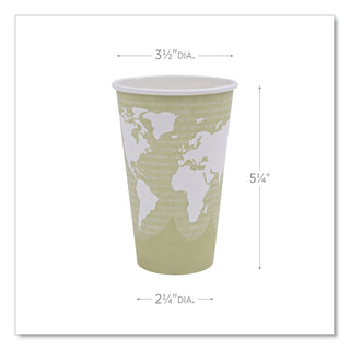 Eco-Products® World Art Renewable Compostable Hot Cups, 16 oz., 50/PK, 20 PK/CT (ECOEPBHC16WA)