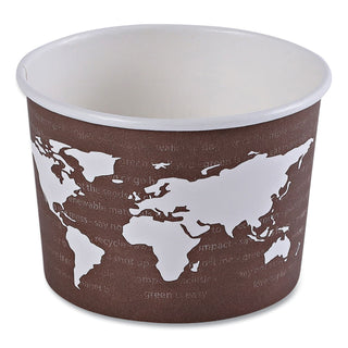 Eco-Products® World Art Renewable and Compostable Food Container, 8 oz, Brown, 50/Pack, 20 Packs/Carton (ECOEPBSC8WA)